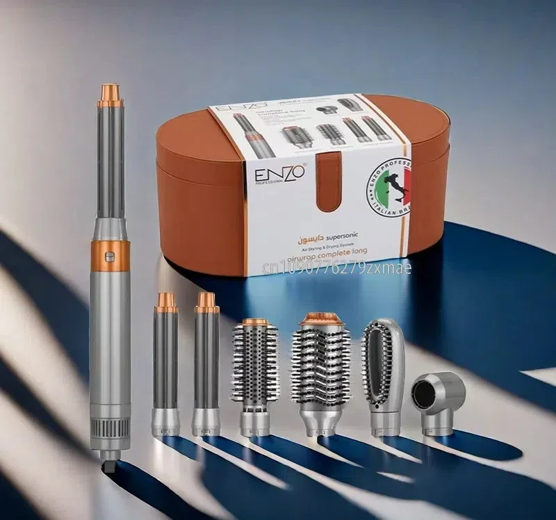 ENZO المهنية عالية السرعة متعددة الأنماط 6 في 1 مجفف الشعر مموج الشعر مكواة فرد الشعر الهواء الساخن مشط مجموعة صناديق صالون حلاقة/صالون