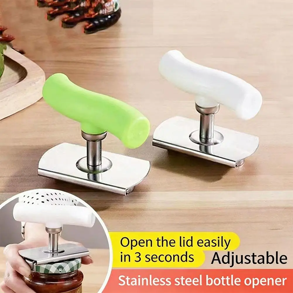 1/2 Pcs Can Opener Labor-saving Unscrew Lid Multifunctional Opener Home Adjustable Rotating Bottle Opener Kitchen Tools