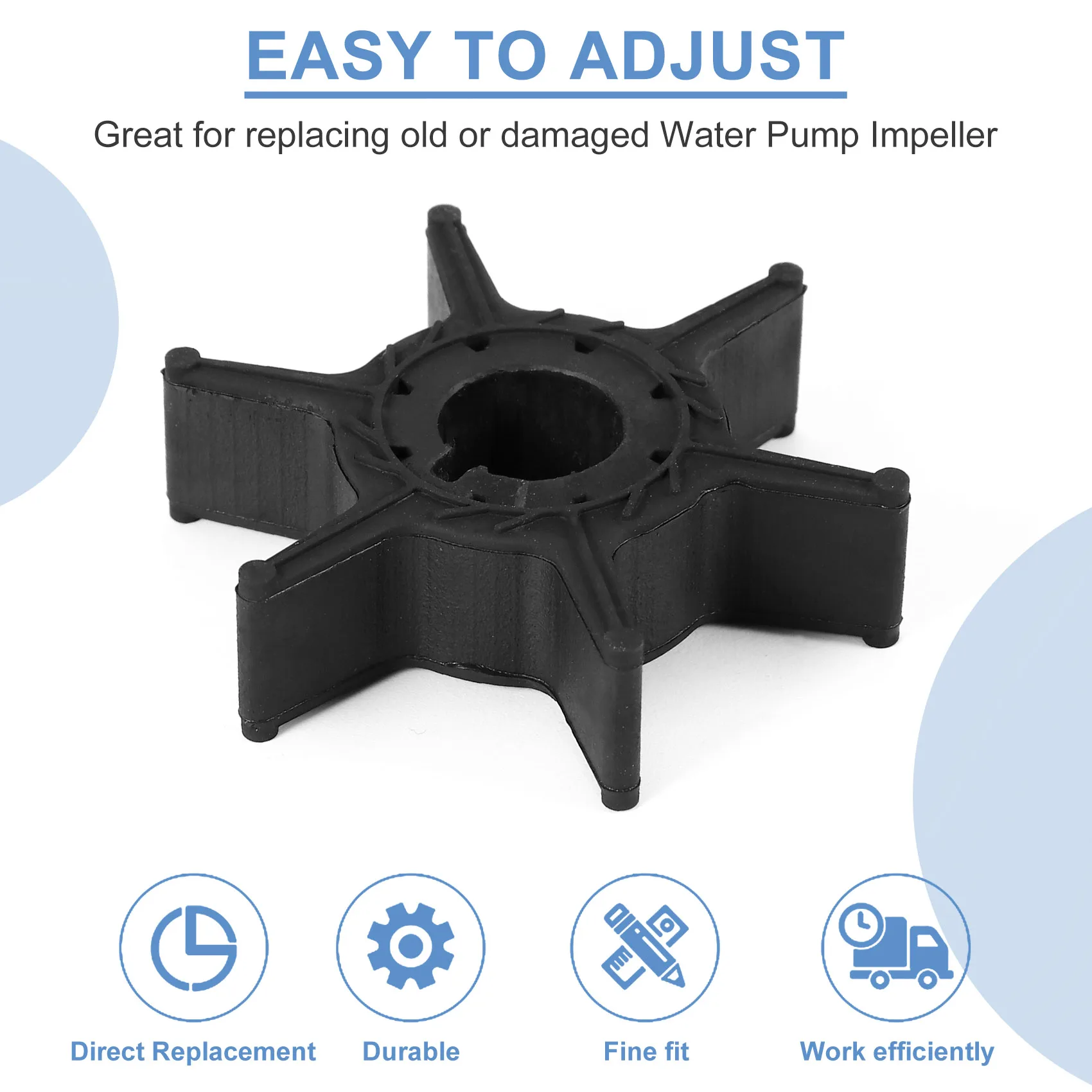 M46K-Outboard 8HP 9.9HP 15HP 20HP Water Pump Impeller 63V-44352-01 Fit For