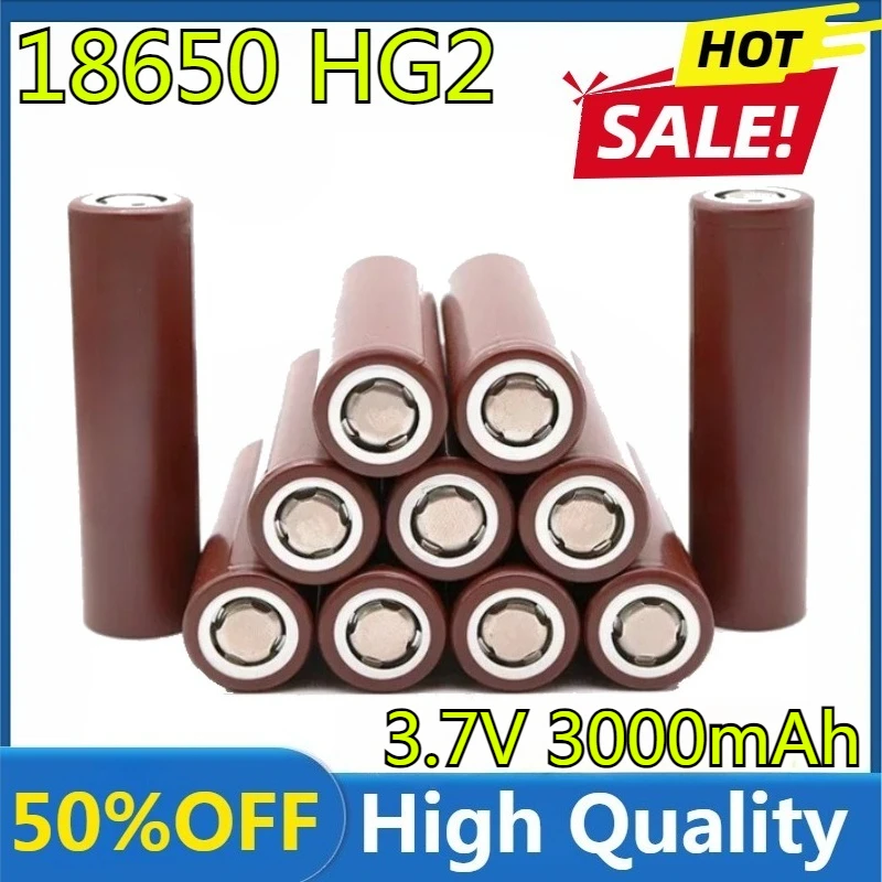 

New High quality replaceable 18650 HG2 3.7V 3000mAh Flat Top Multi-Purpose Lithium Battery