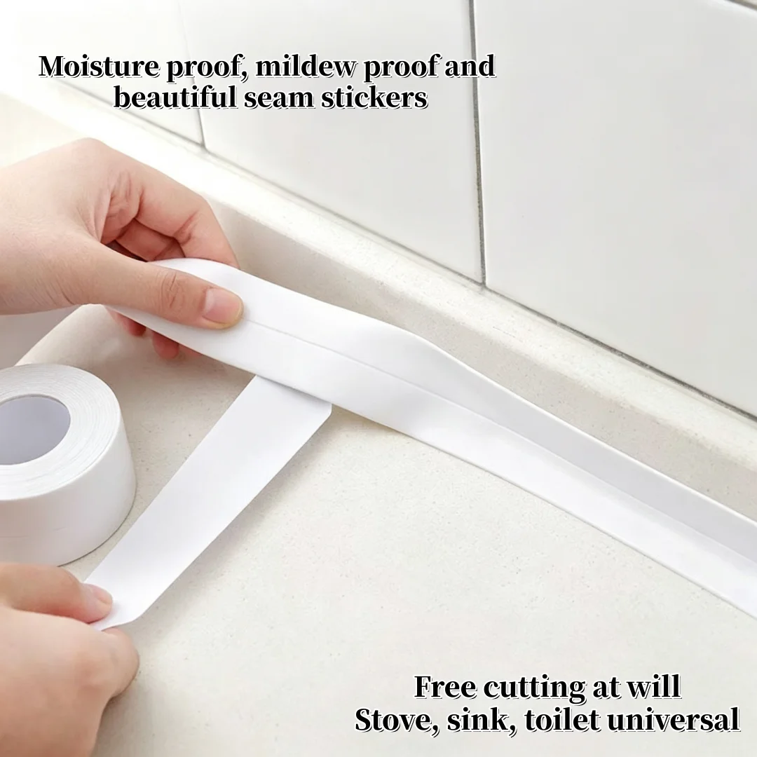 Sealing tape waterproof self-adhesive, suitable for kitchen, countertop, bathroom, sink, bathtub, toilet edge protection strip