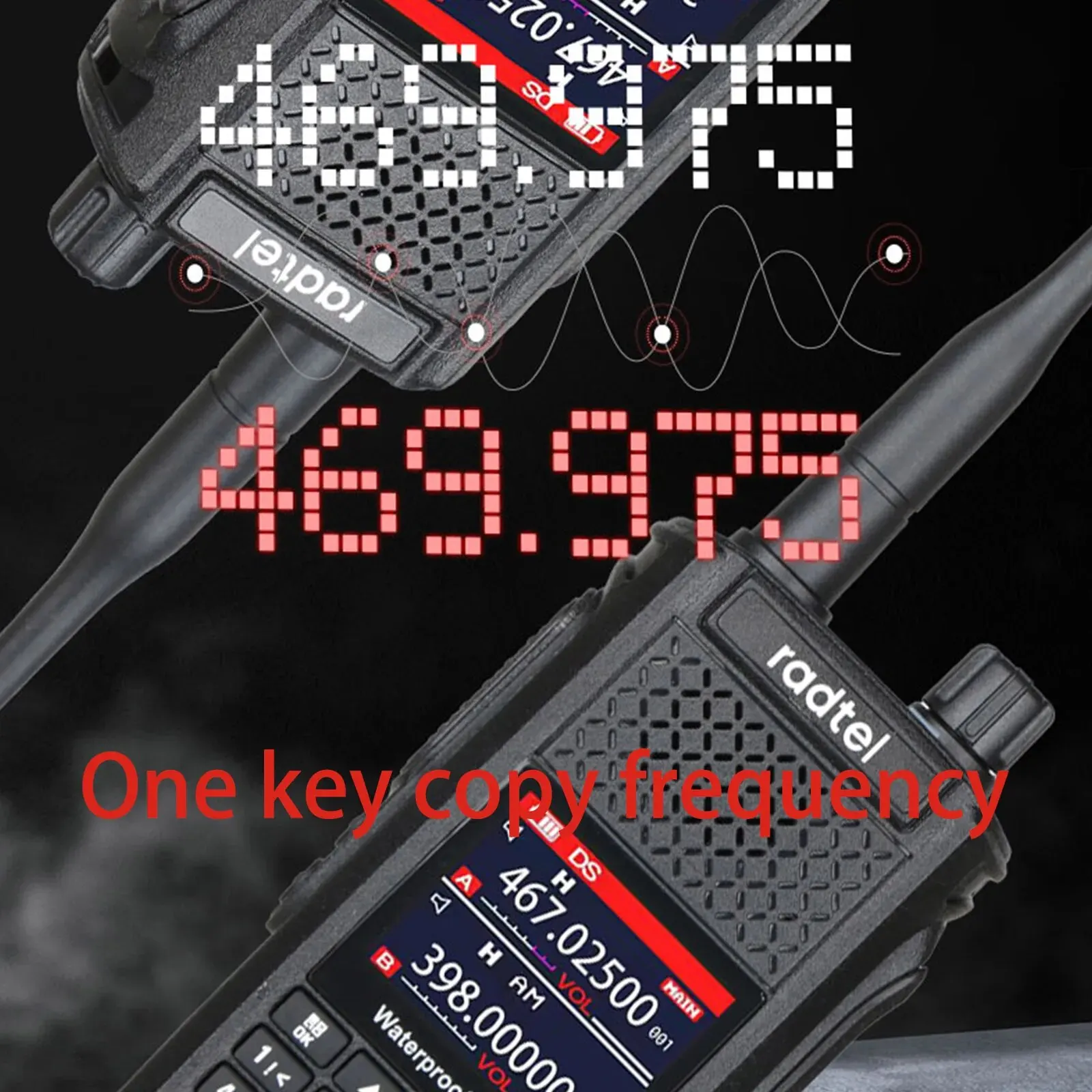 Radtel RT-630 Waterproof 8 Bands Amateur Radio, Aviation Air Band Walkie Talkie Ham/CB/SSB/AM/FM/UHF/VHF 800-900M 10W, IP67, USB