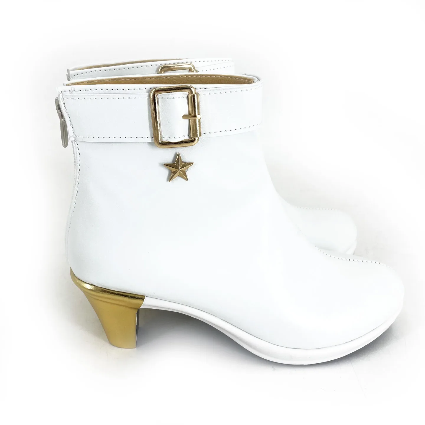 Shirakami Fubuki Cosplay chaussures blanc talons hauts chaussures Vtuber Cosplay accessoires Halloween carnaval bottes chaussures en polyuréthane sur mesure