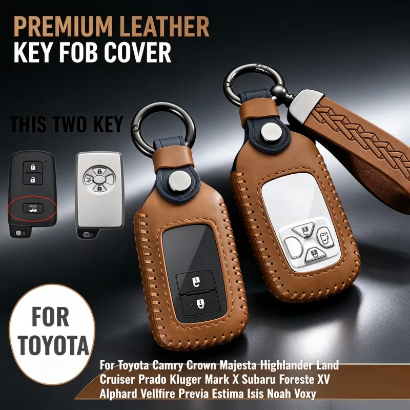 For Toyota Aqua RAV4 Land Cruiser Camry Prado Corolla Prius Alphard Vellfire Previa Estima Isis Noah Voxy New Car Key Case Cover