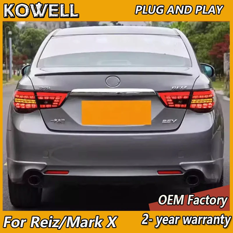 KOWELL Car Styling for Toyota Reiz Tail Light 2010-2013 Mark X Taillight Rear Lamp DRL+Brake+Park+Signal