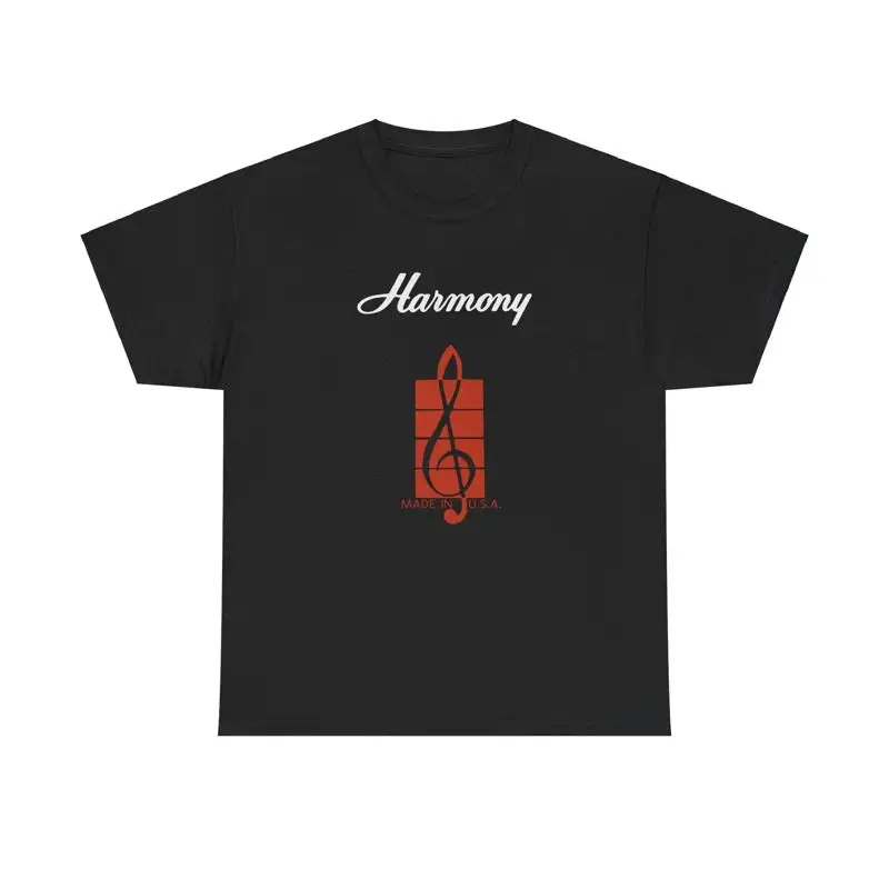 Harmony Treble Clef Guitar Headstock Logo T-Shirt - Kay Silvertone 4 Colors Gift