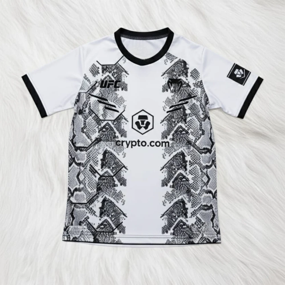 Camiseta de Verano con Estampado de Pitón Blanco de la UFC, para Hombre, Talla Grande, para Boxeo, MMA, Jiu-Jitsu, Entrenamiento, Fitness ﻿