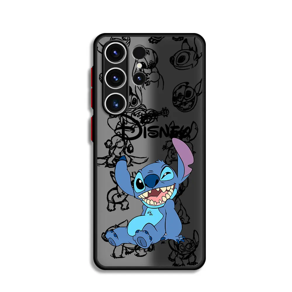 Hard PC Soft Phone Case for Samsung Galaxy S22 Plus S24 Ultra S10 Lite S21 S20 FE S9 S23 Ultra Cover Lovely Disney Stitch