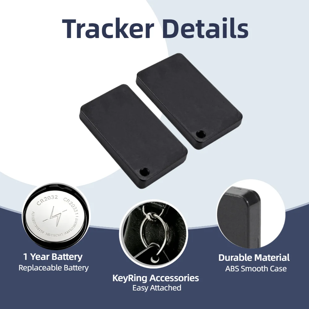 Waterproof Precision Positioning Smart Anti-Lost Tag Mini Item Locator Two-Way Loss Alarm Device For Travel Bags Pets Keys Old P
