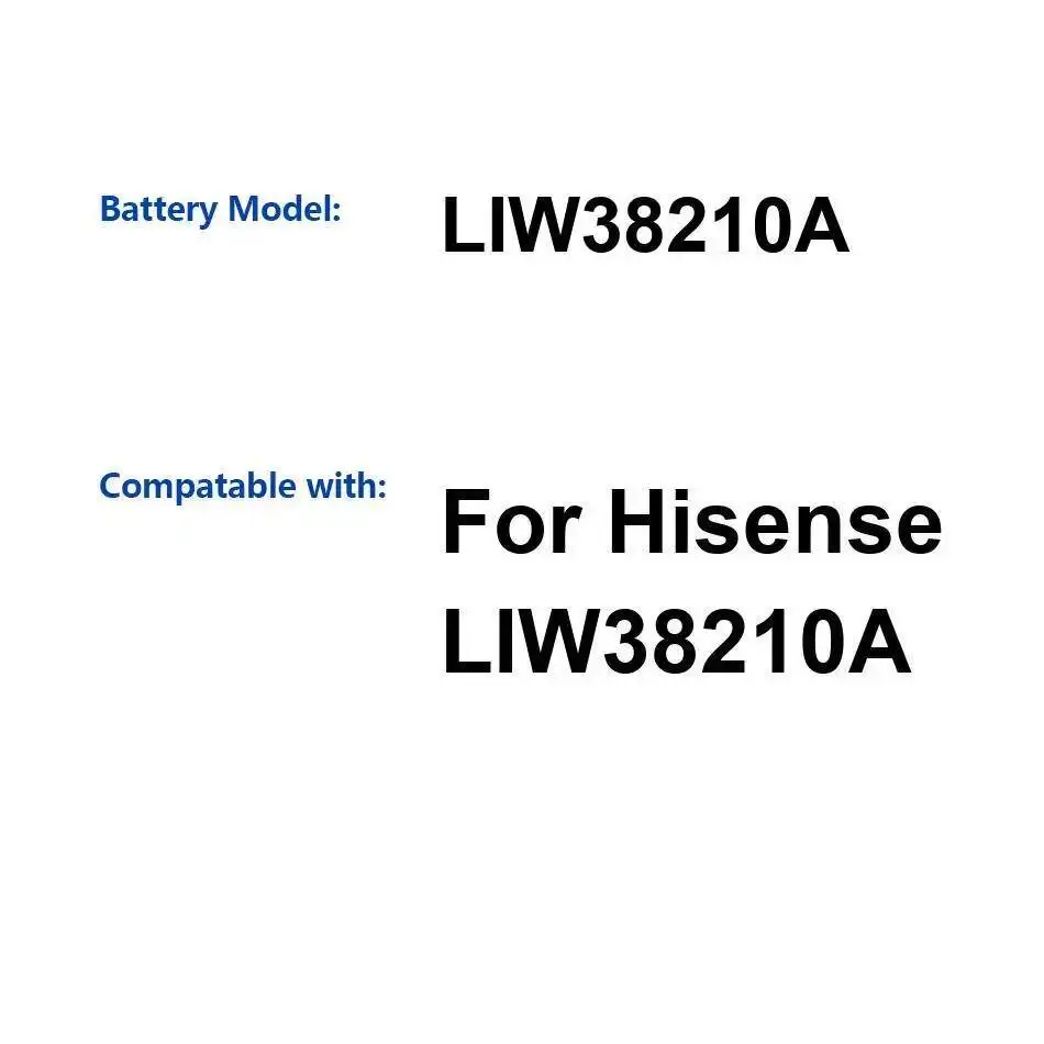 

Надежная сменная батарея высокой емкости для мобильного телефона Hisense LIW38210A 2100 мАч