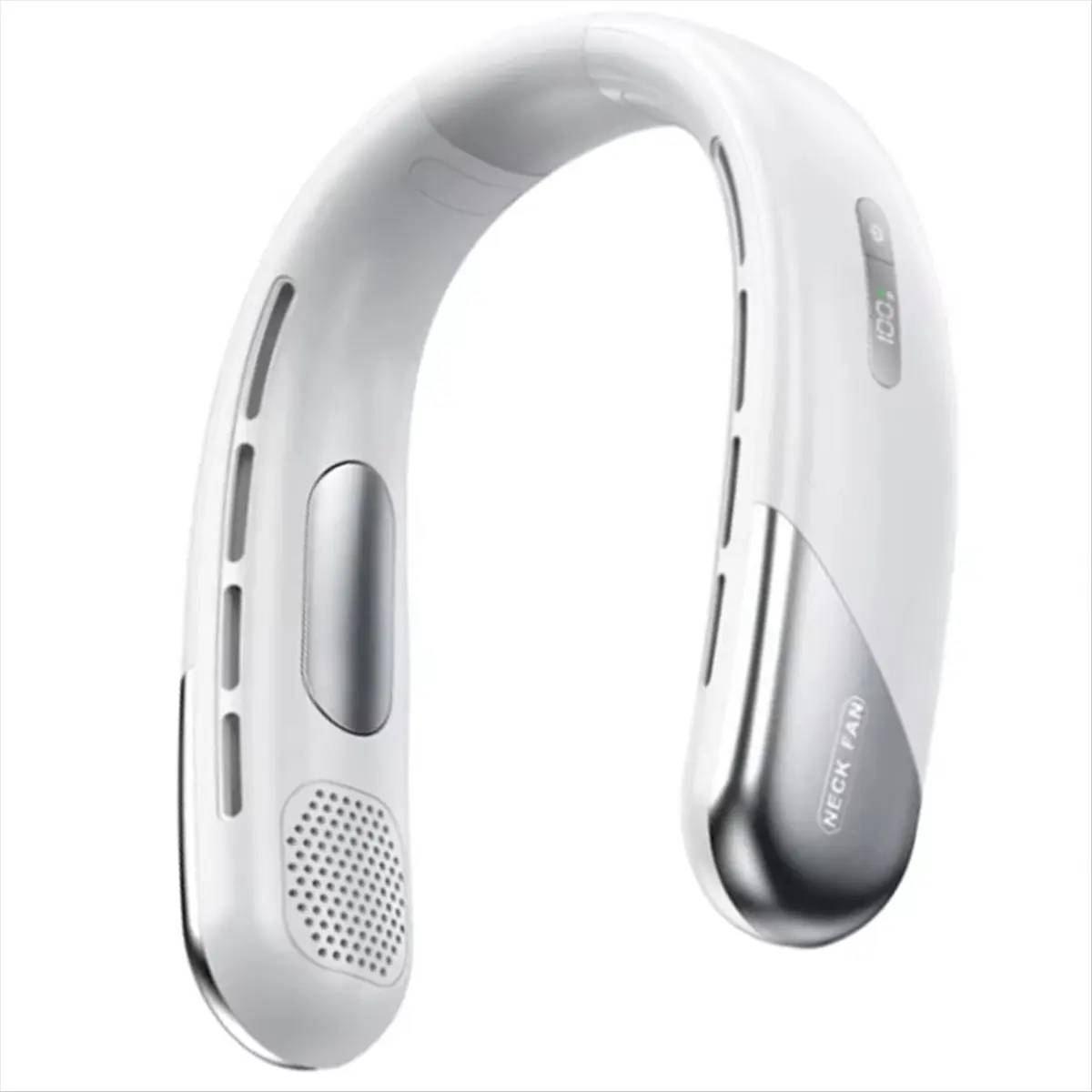 مروحة الرقبة كتم الصوت مروحة محمولة LED شاشة ديجيتال 5th Gear Wind مراوح كهربائية فائقة التحمل TEC تبريد مبرد الهواء #3