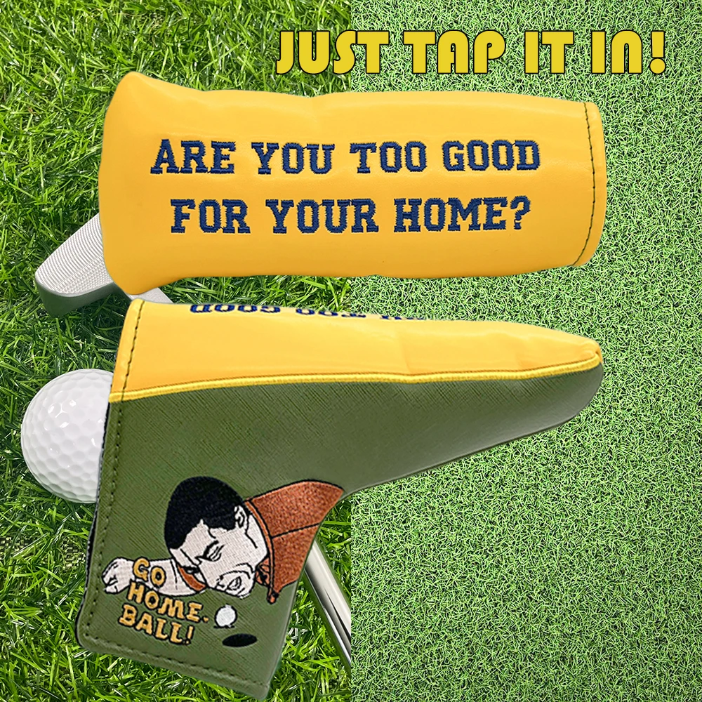Deitado no chão capa protetora de golfe com padrão de figura pequena, design bordado, elegante e durável, protegendo tacos de golfe