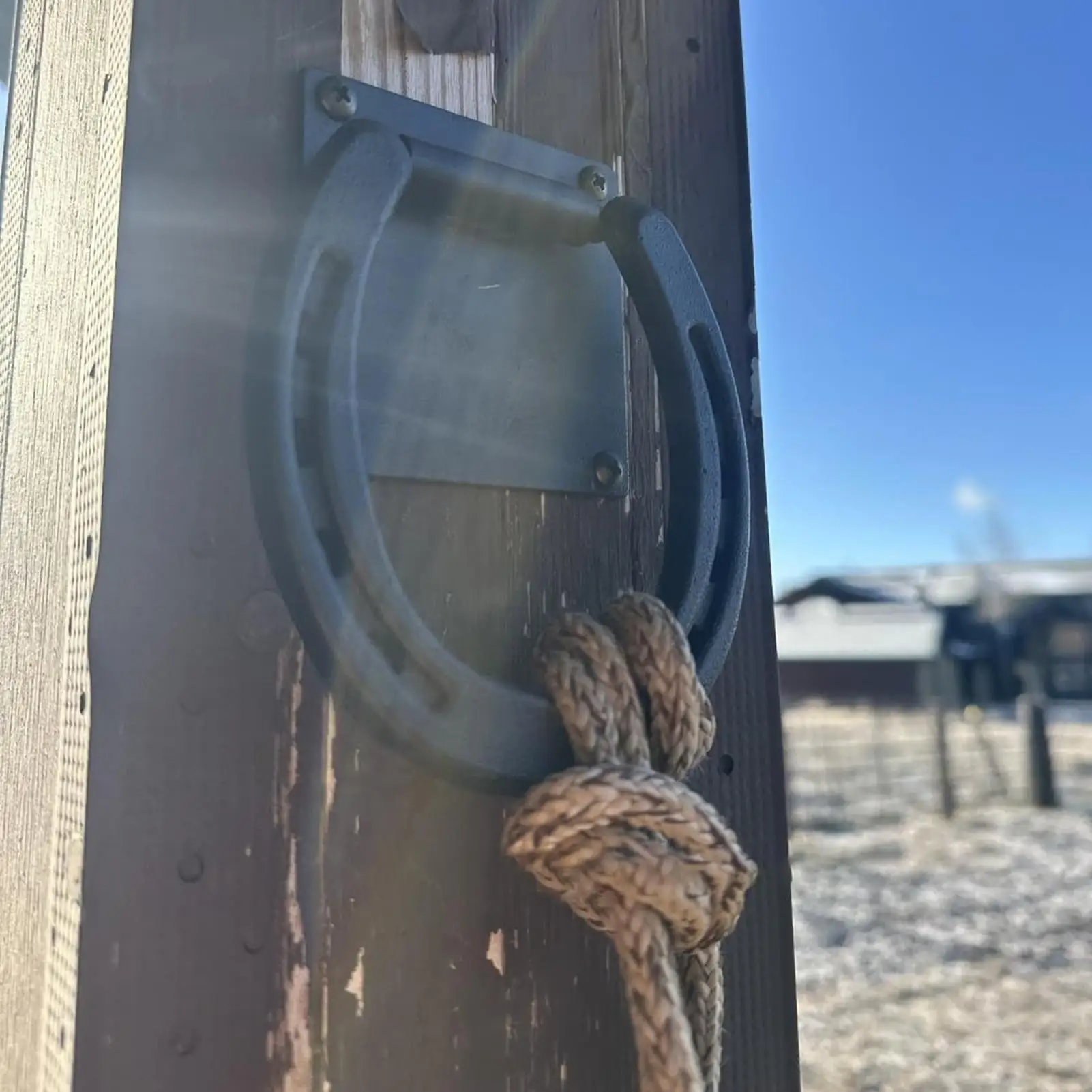 

Horse Safety Tie Ring Horse Tie Down Ring Wall Mount Barn Supplies With Expansion Screws For Stable Stall Riding Area Pasture