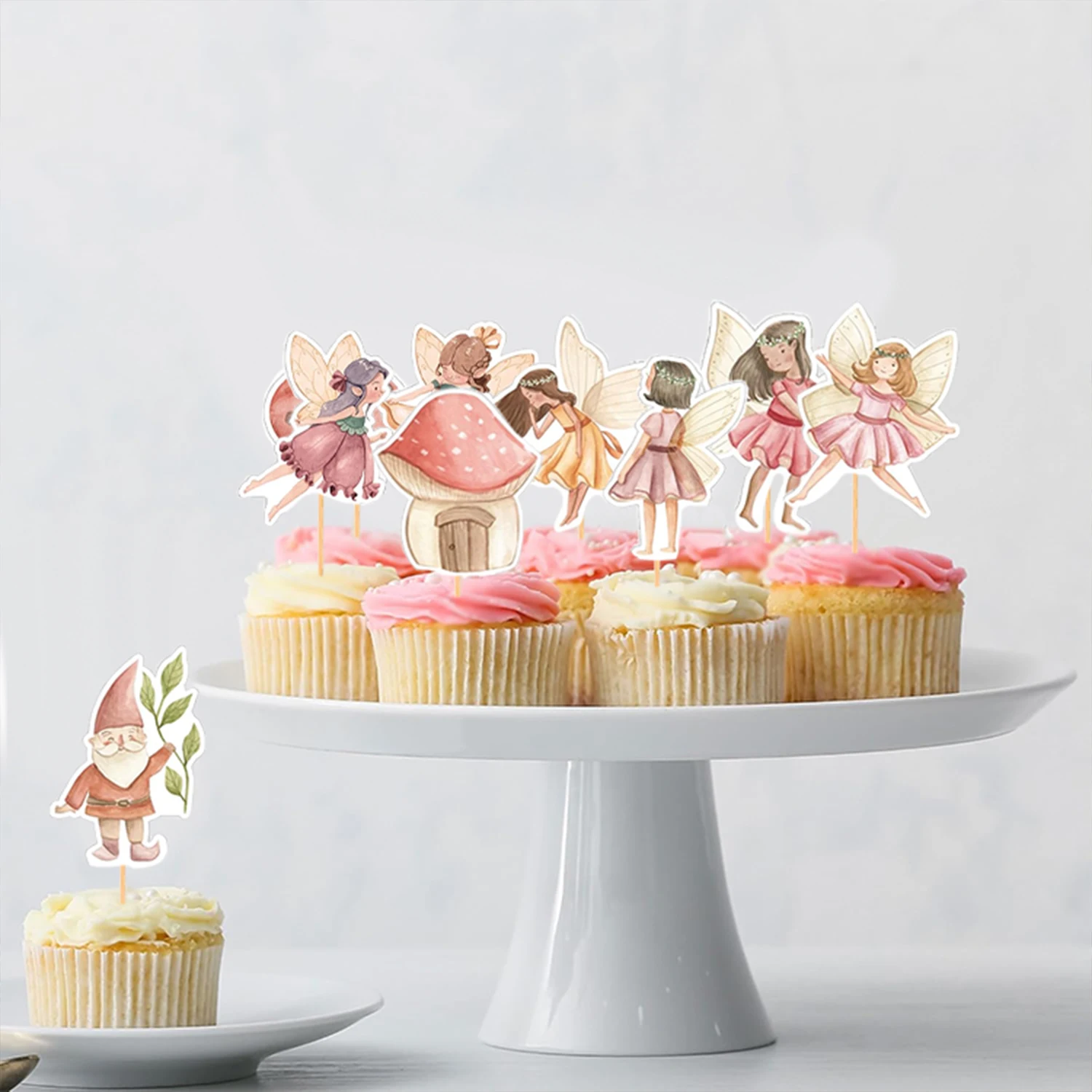 Fairy Cupcake Toppers voor verjaardagsfeestje Fairy Feestartikelen Perfect voor Woodland Garden Fairy First Birthday Party Baby Shower