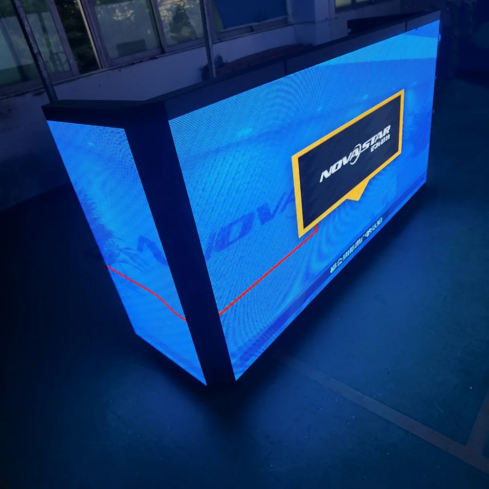 

Портативная LED-стойка для диджея, настраиваемая, с LED-видеостеной, синхронизируемая с музыкой, мобильная конструкция, легко перемещаемая для выступлений диджеев