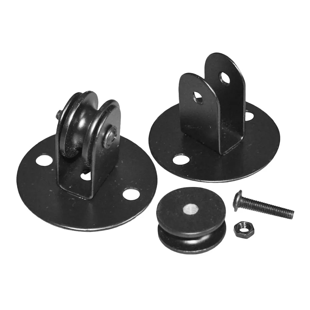 2Pcs Iron Ceiling Pulley Mount for Hanging Lamp Adjustable Height Chandelier Lift System Heavy Duty Rope Pulley Wheel