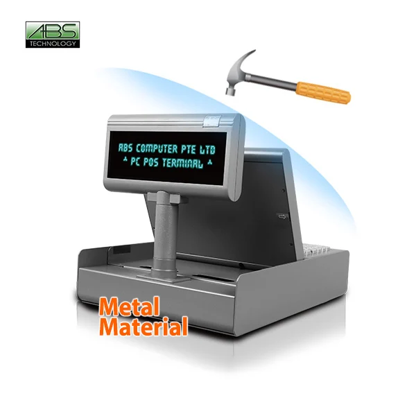 ATV&UTVABS ABS1900 Integrated Keyboard POS System Intel J1900 CPU Windows 7/10 1280x800 DPI Resolution 128G SSD 4G Memory Capaci