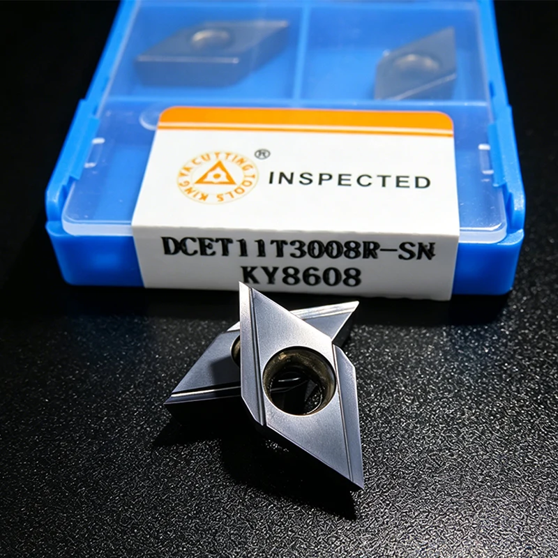 

DCET11T3008R-SN Precision Turning Inserts For Swiss Type Lathe External Small Parts, Stainless Steel Alloy Cutting Inserts