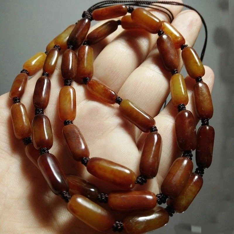 

Нефрит Хотан с камнями и красной вкрапленной волокниной, аксессуар, цепочка для свитера, шнурок для ожерелья