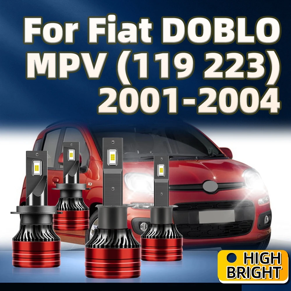 

2/2/4Pcs 6000K Powerful H1 H7 Led Headlight Car Light 30000LM For Fiat DOBLO MPV (119 223) 2001 2002 2003 2004