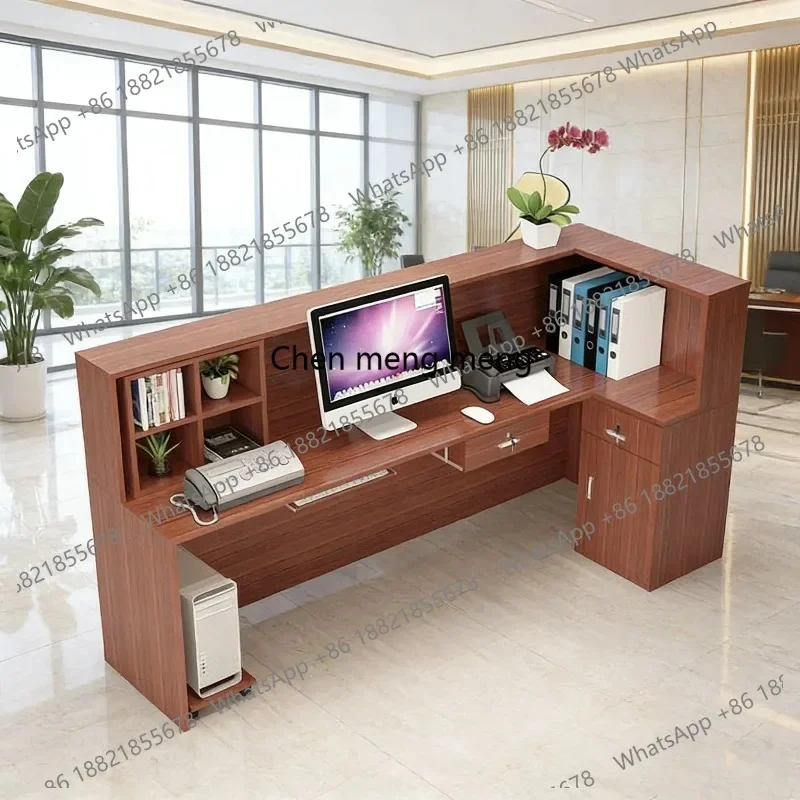 E136 Modern Reception Desk Luxury Front Service Beauty Salon Reception Desk Business Hairdresser Comptoir Caisse Corner Furnitur
