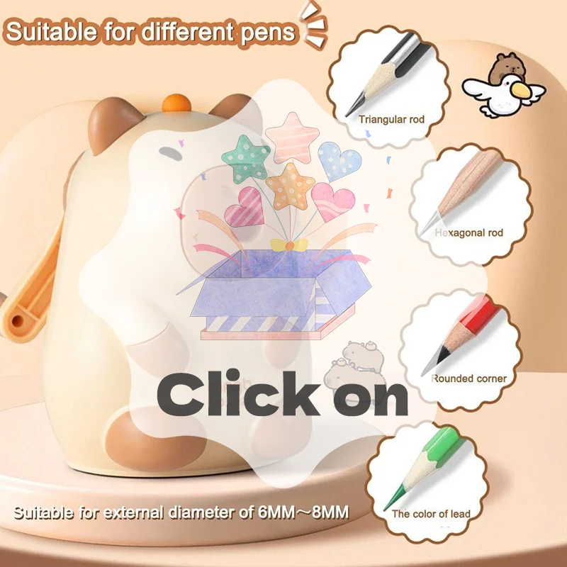 Capybara Pencil Sharpener Pencil Cutter Office School Table Sharperners Stationery Supplies