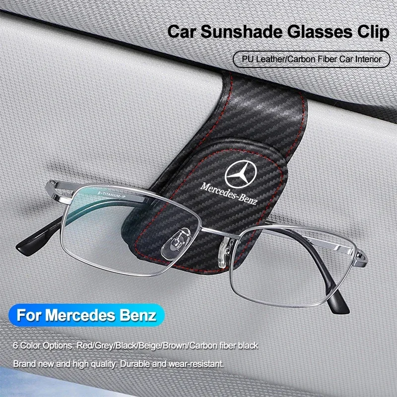 Car Interior Sun Visor Eyeglasses Holder Sunglasses Clip For Mercedes Benz Class A B C E W204 W206 W220 W210 W213 W214 W221 W222