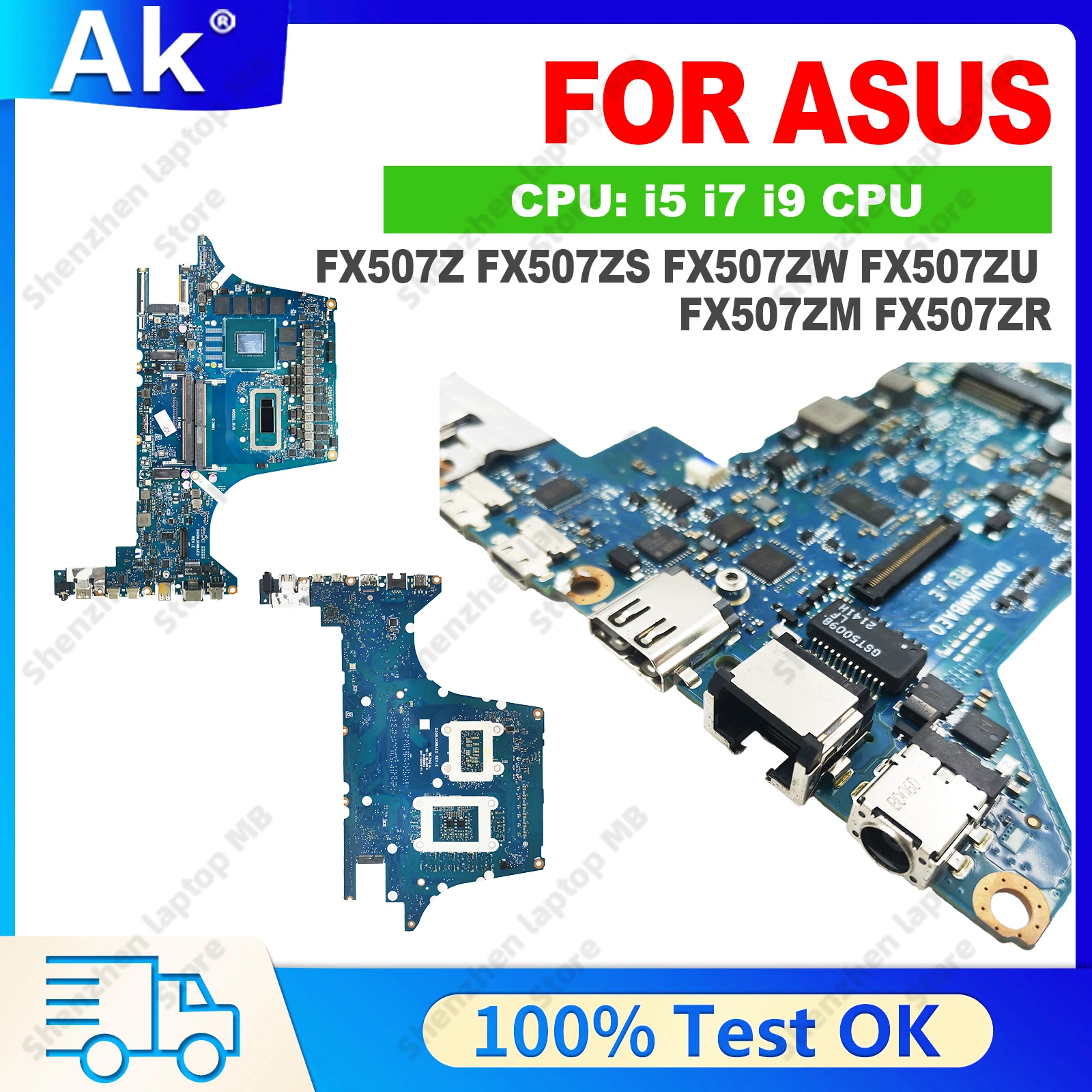 FX507ZR FX507ZM Mainboard For ASUS TUF Gaming FX707ZM FX707ZR FX517ZM FX517ZR FX507Z Laptop Motherboard TUF507Z TUF707Z TUF517Z