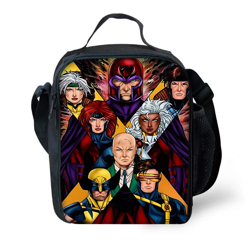 X-Men Magneto Wolverine Professor X Child  Capacity Bag for Boy  Girl Student Outdoor Picnic Resuable Thermal Cooler Lunch Box