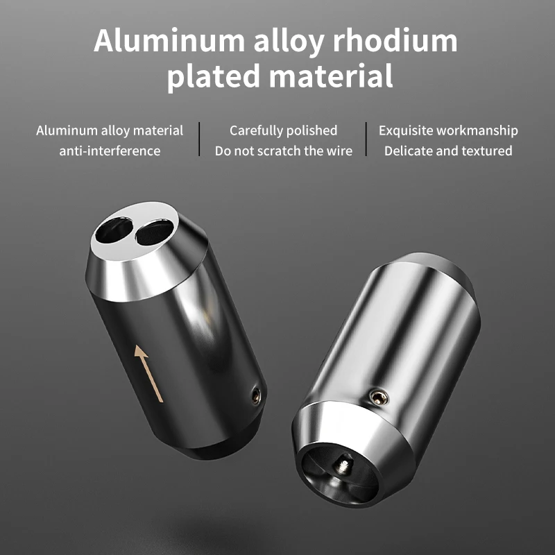 4pcs Aluminum Alloy Rhodium Plated Splitter HiFi Speaker Cable Splitter Y-Type Splitter