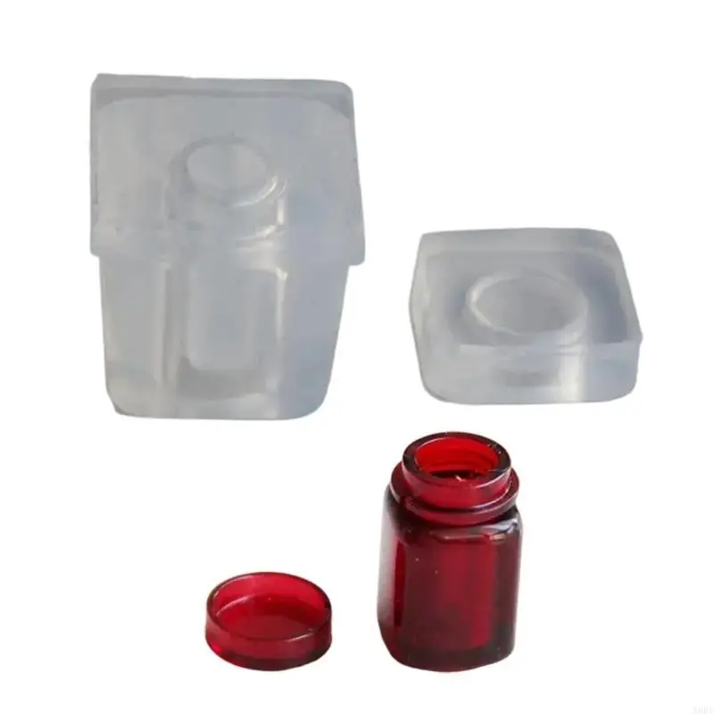 

3D Mini Glass Bottle Jar Silicone Molds Container Epoxy Resin Casting Mold DIY Craft Desktop Ornament Mold Handmade Jewelry Tool