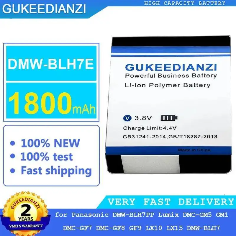 

Lightweight 1800Mah Camera Battery For Panasonic Dmw-BLH7PP Lumix Dmc-GM5 GM1 Dmc-GF7 Dmc-GF8 GF9 LX10 LX15 Dmw-BLH7 Dmw-BLH7E