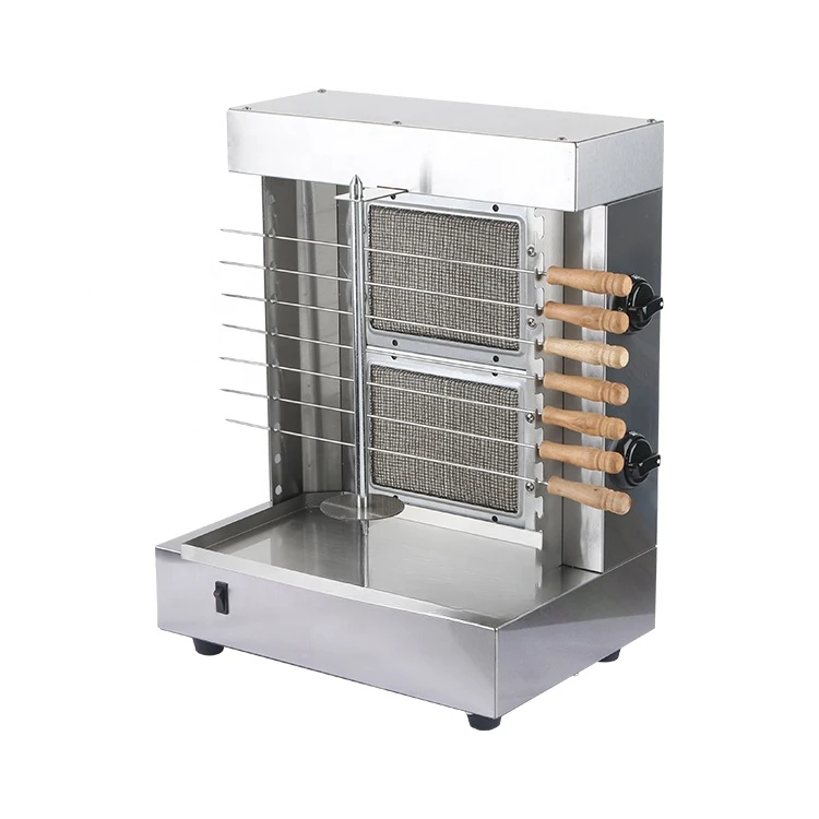 2800Pa Gas Type BBQ Grill Chicken Shawarma Mini Doner Machine Stainless Steel Shawarma Grill Machine