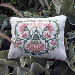 Pillow Geometric Flower Cross Stitch Sets, Embroidery Needlework Kits, DIY, Chinese, 2-46-39, 16CT, 14CT, 18CT