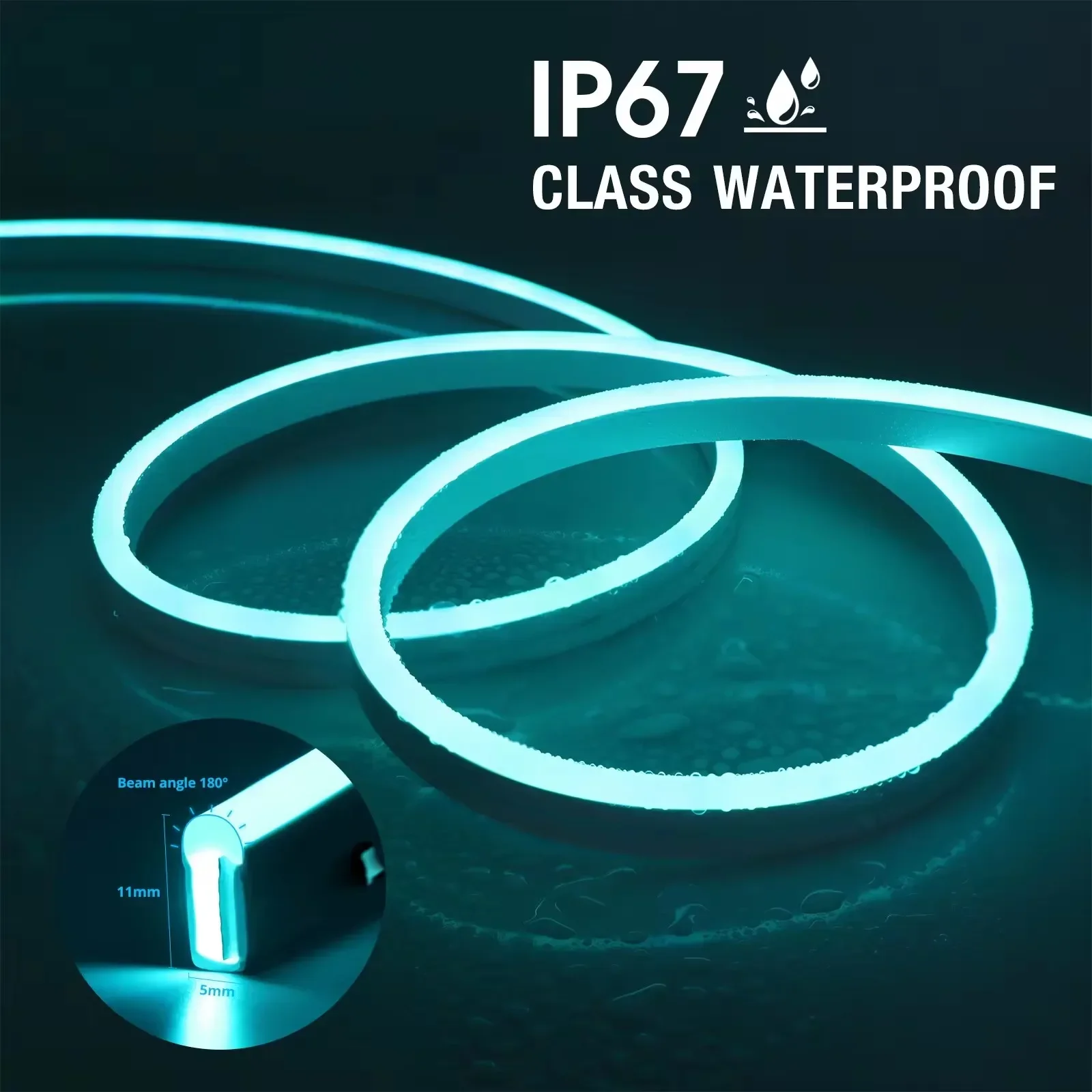 RGB Neon LED Streifen 1/2/3/5M IP65 Wasserdicht DIY USB Neon Streifen Tuya App Fernbedienung flexible Band für Home Decor Beleuchtung V