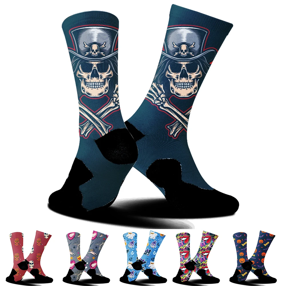 

2025 Men Happy Street Skateboard Harajuku Gift Funny Boys socks New Halloween Socks Fashion Personality Socks