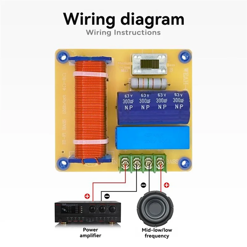 AT82-المسرح المنزلي تعديل الصوت 1-Way المتكلم مقسم تردد الصوت 65-1000 هرتز 120 واط Hifi وحدة مرشح كروس #2