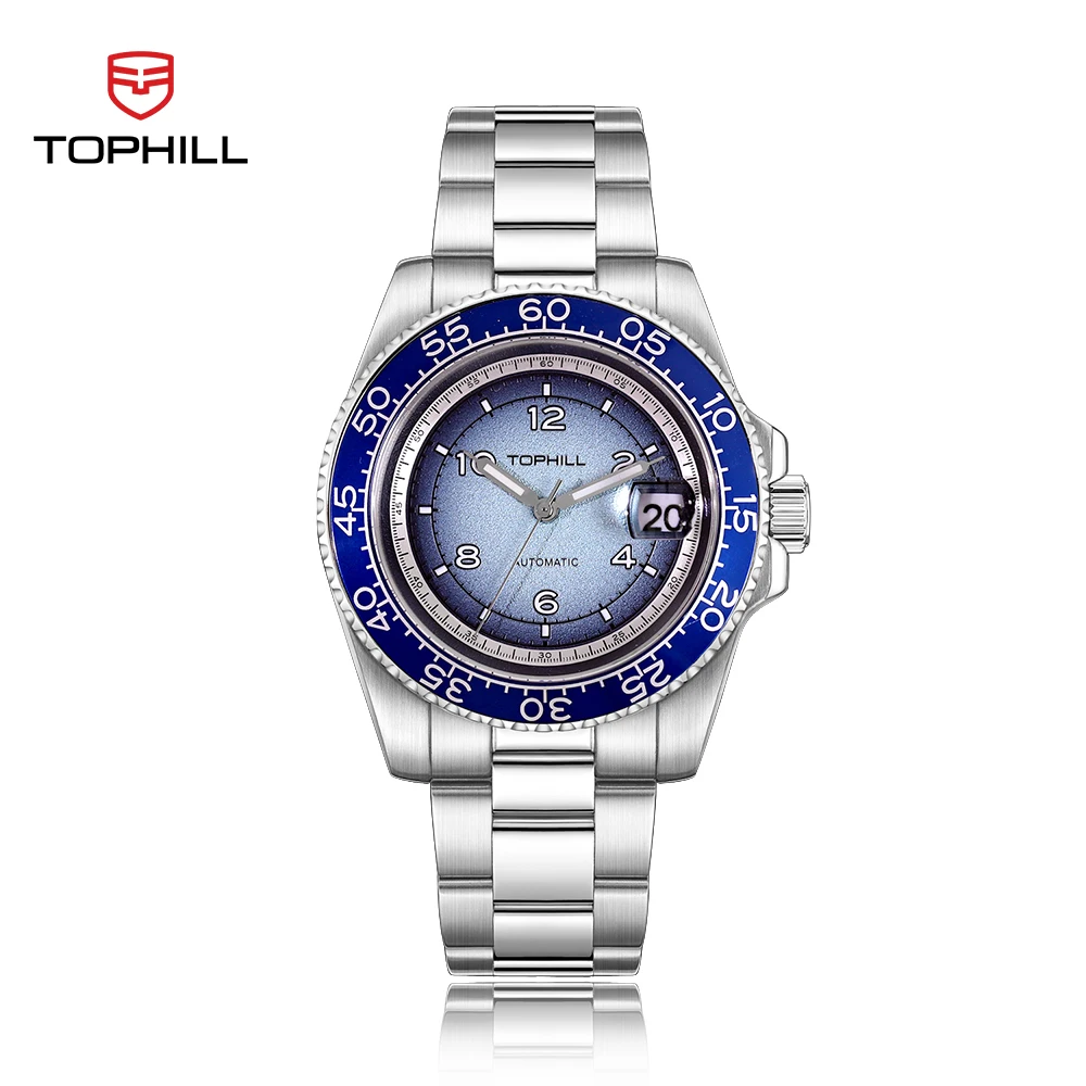 

TOPHILL Stainless Steel Men Automatic Mechanical Watch Luxury Design Men Watch Top Brand Sapphire Waterproof 3ATM Men Wristwatch
