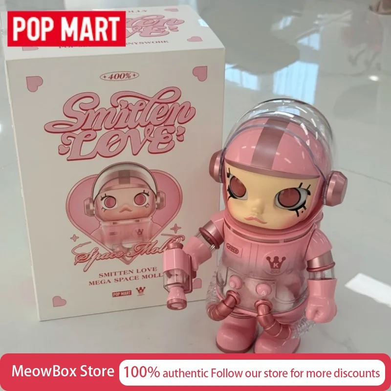 

Pop Mart Mega Space Molly 400 Percent Heart Whisper Art Collectible Figure Home Office Display Toy For Adult Collectors Gifts