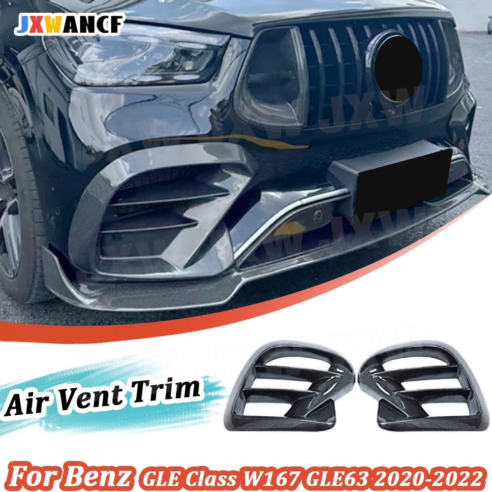 

JXWANCF передний бампер из углеродного волокна, противотуманная фара, накладка на вентиляционное отверстие, сетчатые чехлы FRP для Benz GLE Class W167 GLE63 для AMG SUV 2020-2022