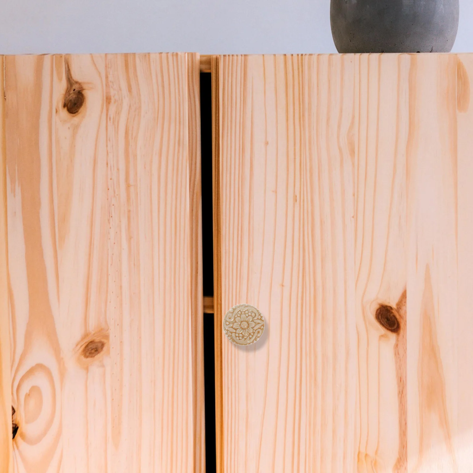 

12Pcs Ceramic Cabinet Handles Floral Porcelain Single Hole Flower Shape Decorative Drawer Knobs Wardrobe Door Pulls for Kitchen