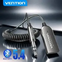 Vention-Adaptador auxiliar Bluetooth 5,4, receptor inalámbrico Bluetooth para coche, USB a conector de 3,5mm, Audio, música, micrófono, manos libres para altavoz de coche