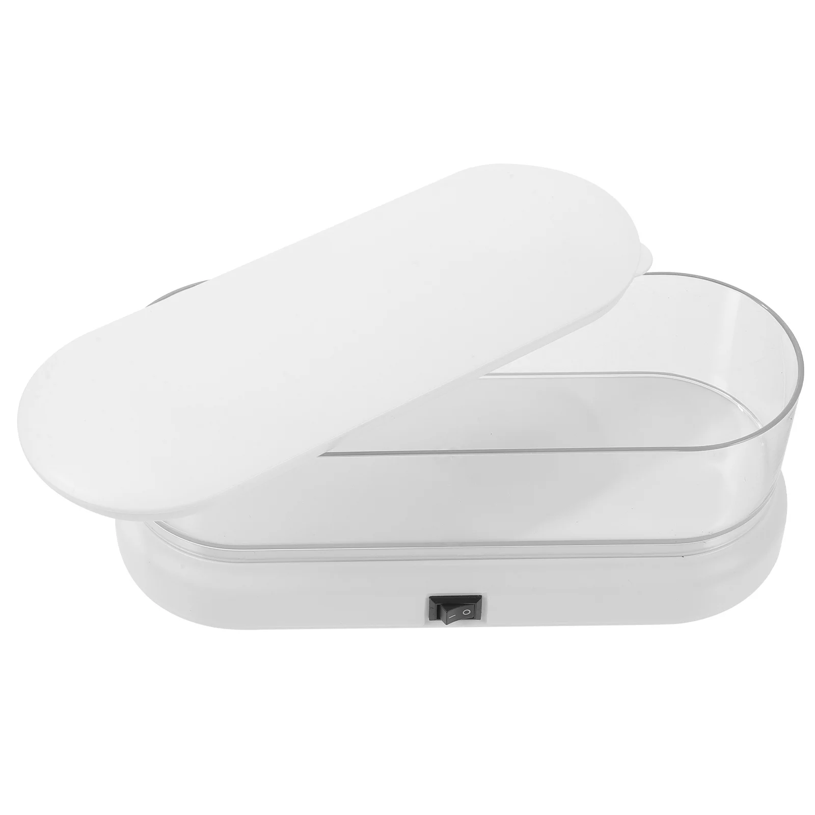 منظف المجوهرات بالموجات فوق الصوتية المحمولة صندوق بلاستيكي صغير لخواتم النظارات والساعات آلة تنظيف المجوهرات المنزلية