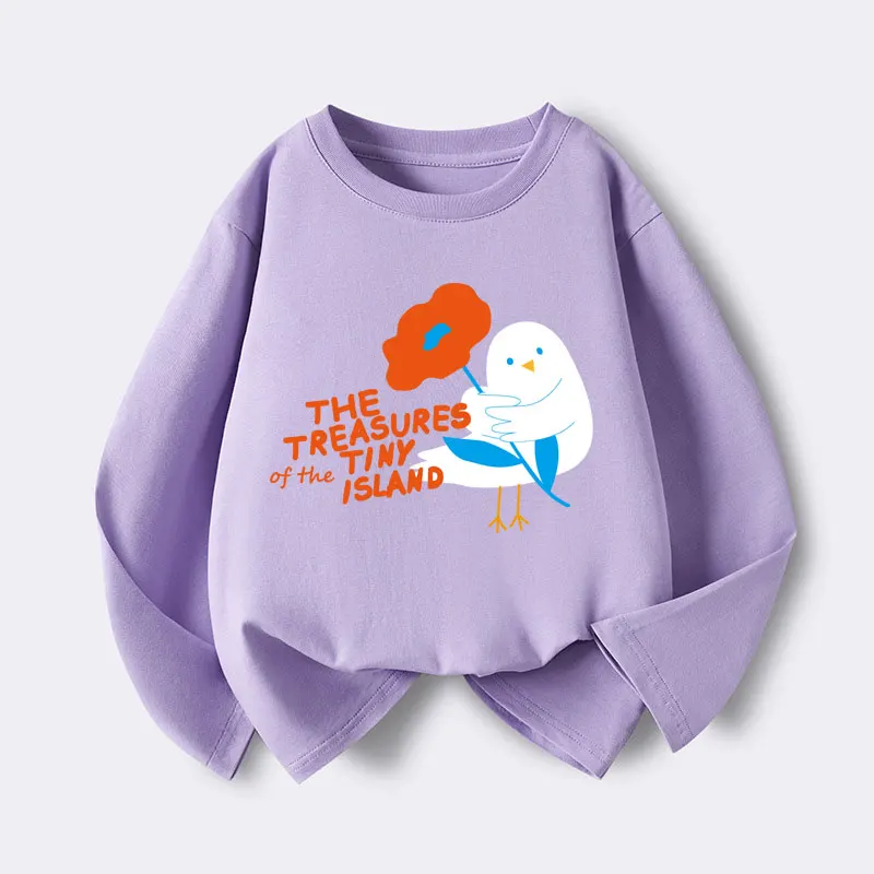 Children Long Sleeve T-shirts 2024 Autumn Winter Tops for Kids Children Tees Boys Girls Blouse Teenager School Undershirts 2-12T