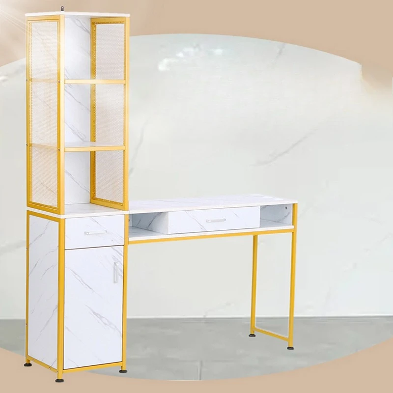 

Moisture-proof mesh beauty table White pattern manicure table Nail shop manicure Commercial heavy-duty manicure console