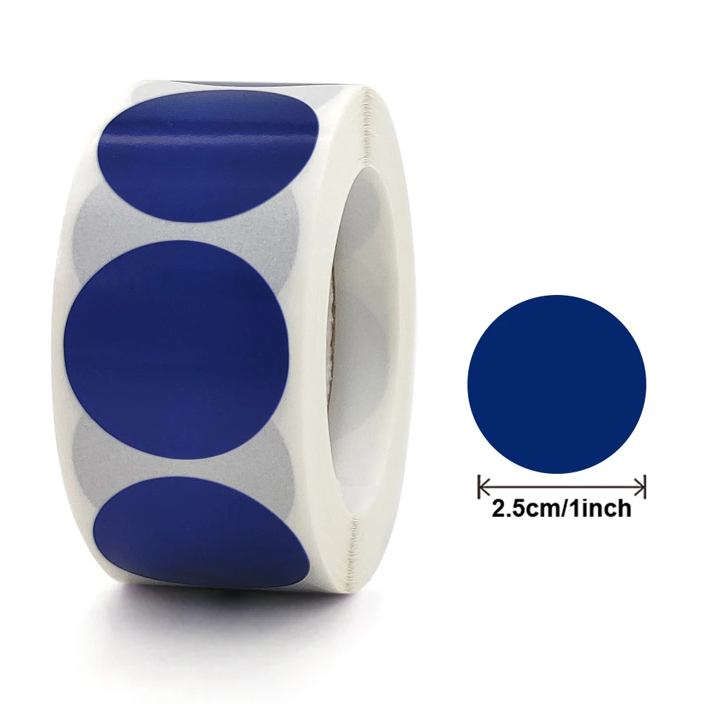 500Pcs Runde Herz Blank Handgemachte Aufkleber 1 zoll See Blau Rosa Papier Aufkleber Schreibwaren Aufkleber Partei Geschenk Dekorationen Etiketten – Detail 2