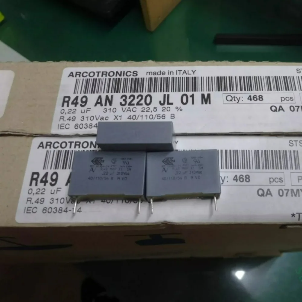10pcs/lot AV R49 0.22uf 310VAC 220nf u22 224 Brand New 22mm Film Capacitor R49AN3220JL01M