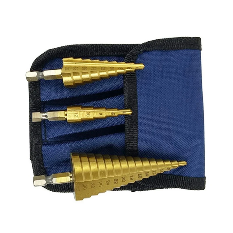 3 шт., ступенчатое сверло с шестигранной ручкой, большой экспорт