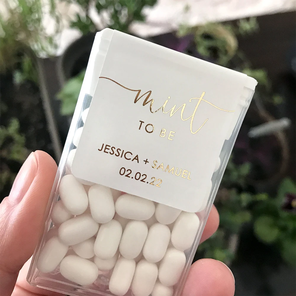 Personalized Mint to Be Wedding Favor Sticker Luxurious Custom Candy Label Bridal Shower Gift Sticker Party Gift mints