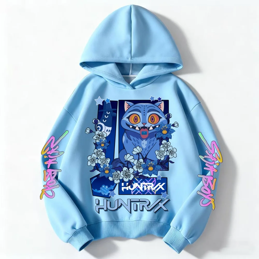 

Hot selling teenage girls' casual autumn and winter Kids Kpop Demon Hunters pattern hot print hoodie top